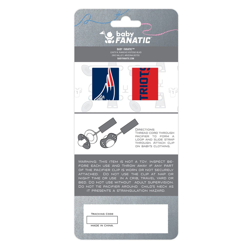 New England Patriots - Pacifier Clip 2-Pack (ONLINE ORDER ONLY)