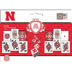 Nebraska Cornhuskers - 2-Pack Playing Cards & Dice Set