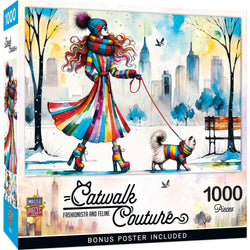 Catwalk Couture - Fashionista and Feline 1000 Piece Jigsaw Puzzle (ONLINE ORDER ONLY)