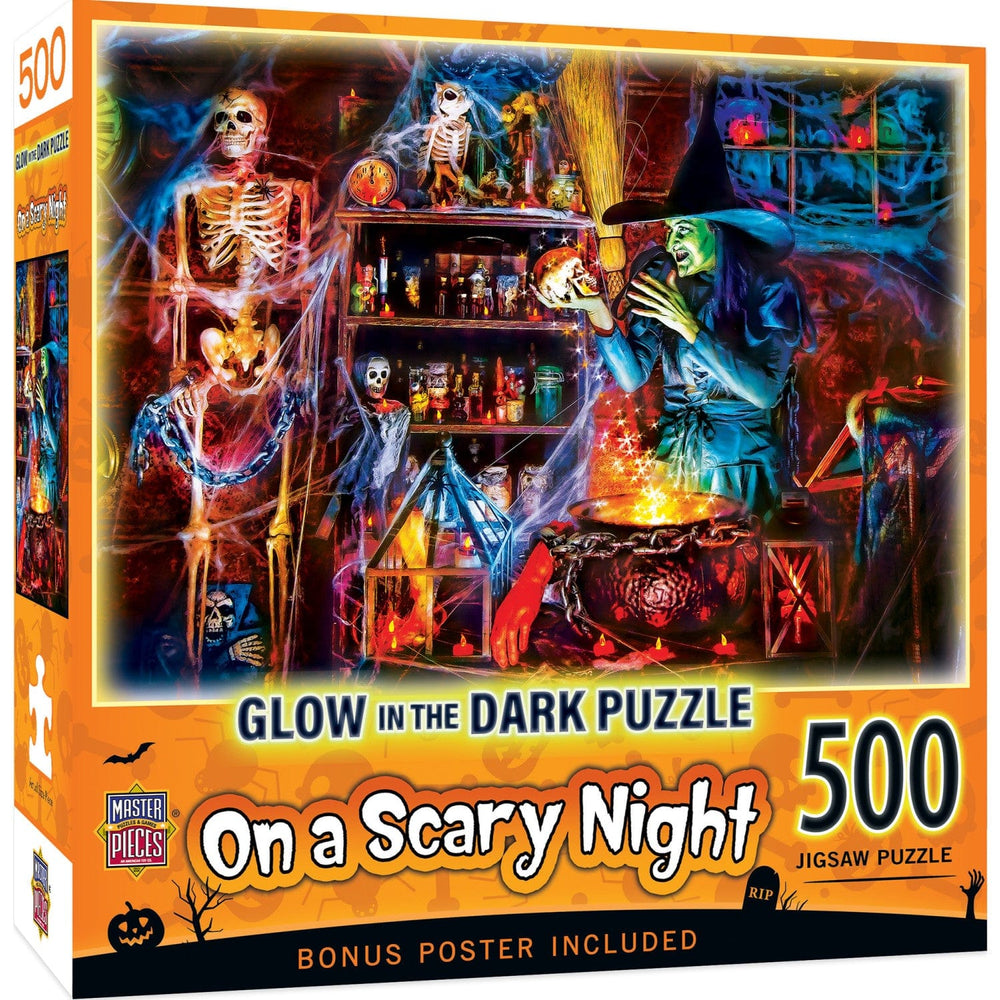 Glow in the Dark - On a Scary Night in October 500 Piece Jigsaw Puzzle (ONLINE ORDER ONLY)