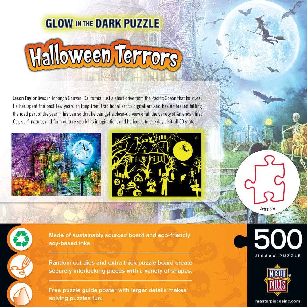 Glow in the Dark - Halloween Terrors 500 Piece Jigsaw Puzzle (ONLINE ORDER ONLY)