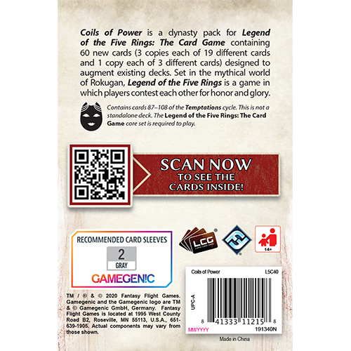 Legend of the Five Rings LCG: Coils of Power (ONLINE ORDER ONLY)