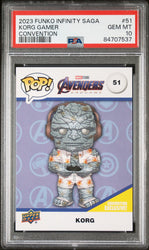 2023 UPPER DECK FUNKO POP MARVEL  KORG GAMER CONVENTION #51  PSA 10 (Online Order Only)