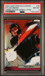 Graded 2024 Leaf Web Exclusives Dylan Crews #38 Anime Nation Series 2 Pink /10 Baseball Card PSA 8 Near Mint (ONLINE ORDER ONLY)