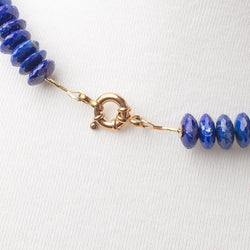 Lapis Lazuli German Faceted Rondelle Necklace with a 14kt Gold Clasp AAA (ONLINE ORDER ONLY)