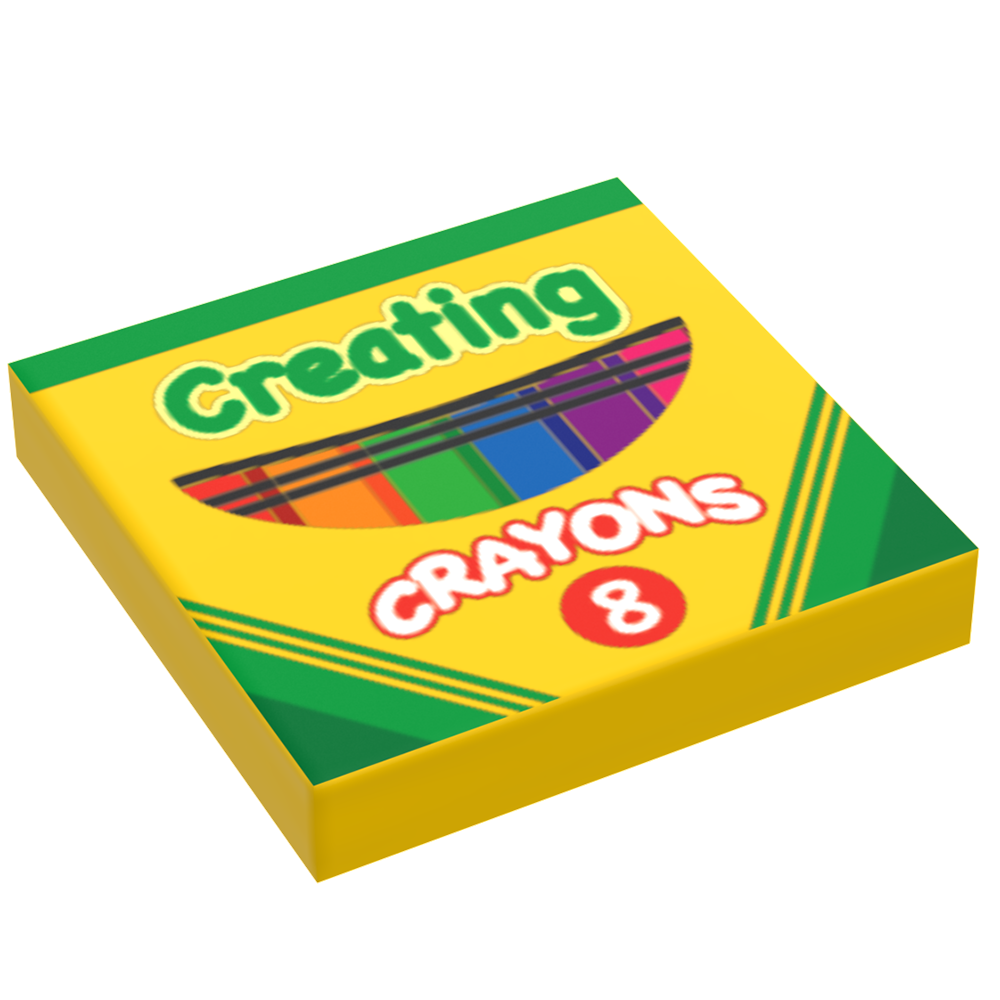Creating Crayons Large Box (2x2 Tile) made using LEGO parts (Online Order Only)