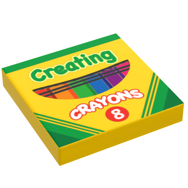 Creating Crayons Large Box (2x2 Tile) made using LEGO parts (Online Order Only)