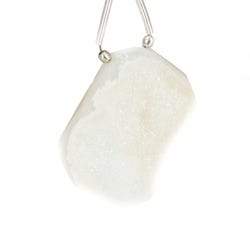 Latte & Off White Drusy Focal Bead Free Shape (ONLINE ORDER ONLY)