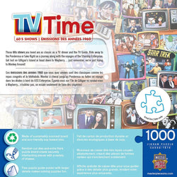 TV Time - 60's Shows 1000 Piece Jigsaw Puzzle (ONLINE ORDER ONLY)
