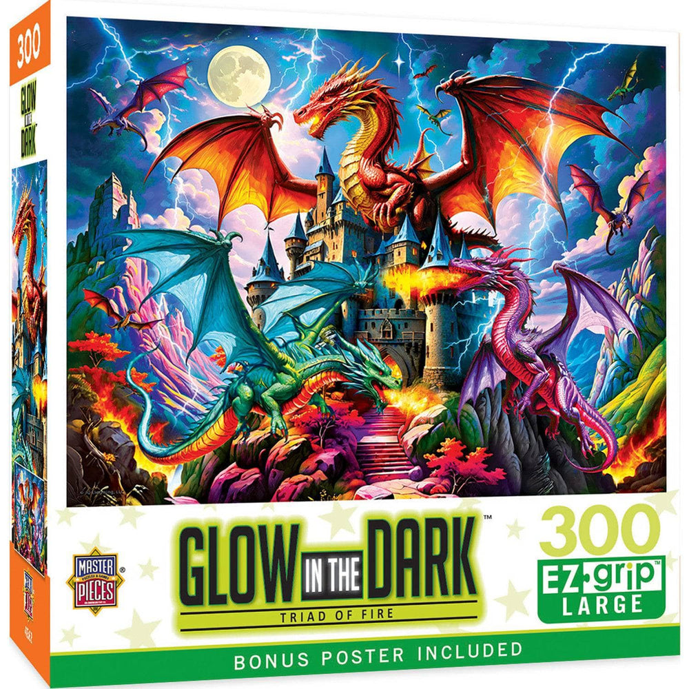 Glow in the Dark - Triad of Fire 300 Piece EZ Grip Jigsaw Puzzle (ONLINE ORDER ONLY)