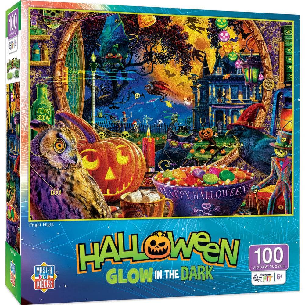 Halloween Glow in the Dark - Fright Night 100 Piece Jigsaw Puzzle (ONLINE ORDER ONLY)