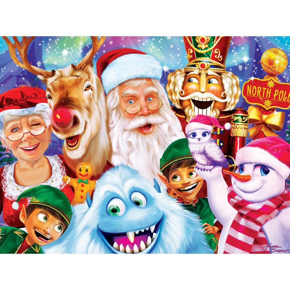 Happy Holidays - North Pole Family Portrait 300 Piece EZ Grip Jigsaw Puzzle (ONLINE ORDER ONLY)