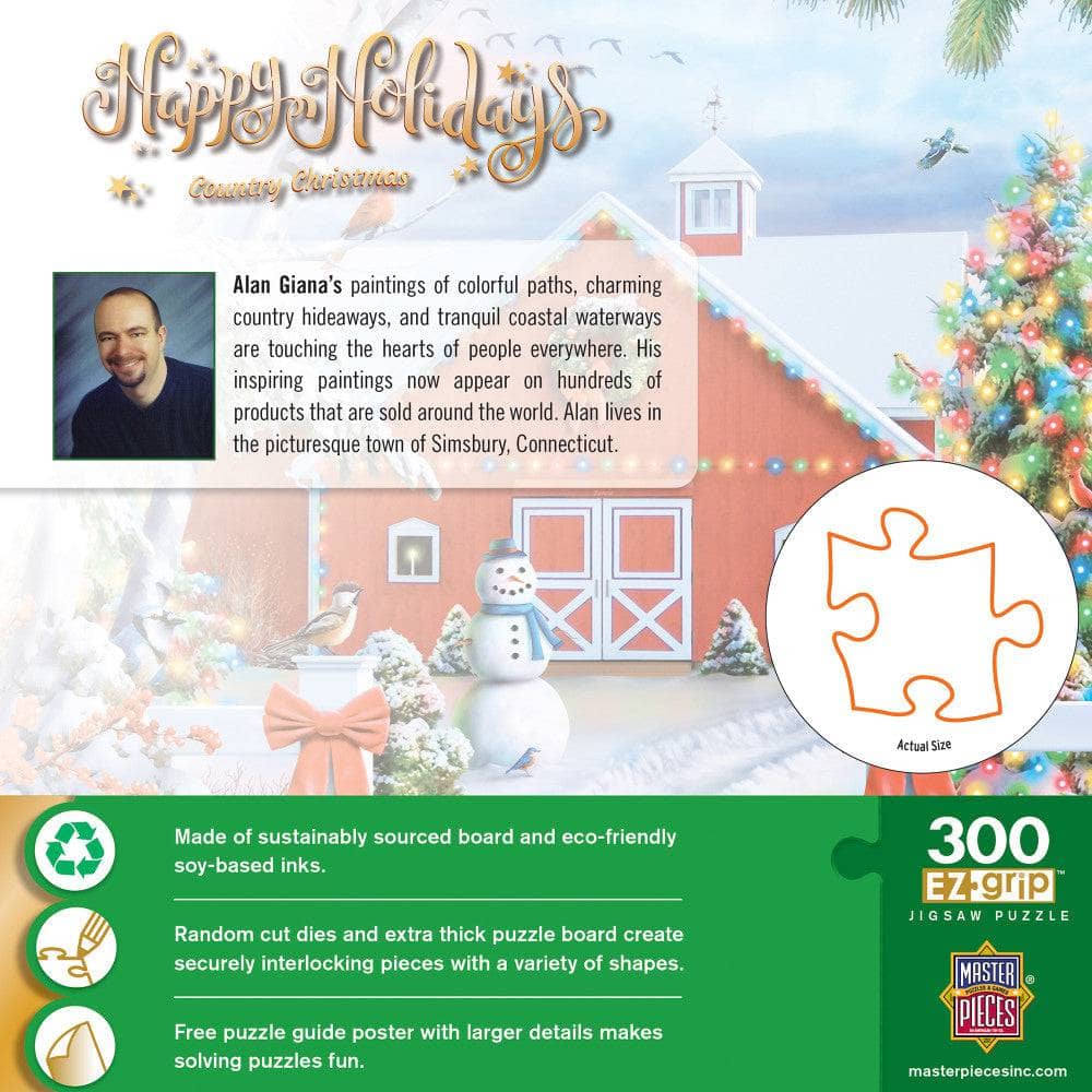Happy Holidays - Country Christmas 300 Piece EZ Grip Jigsaw Puzzle (ONLINE ORDER ONLY)