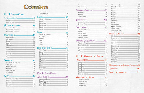 Legends of Avallen: Core Rulebook (ONLINE ORDER ONLY)