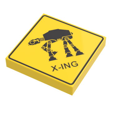 AT-AT Xing Sign made using LEGO part - B3 Customs (Online Order Only)