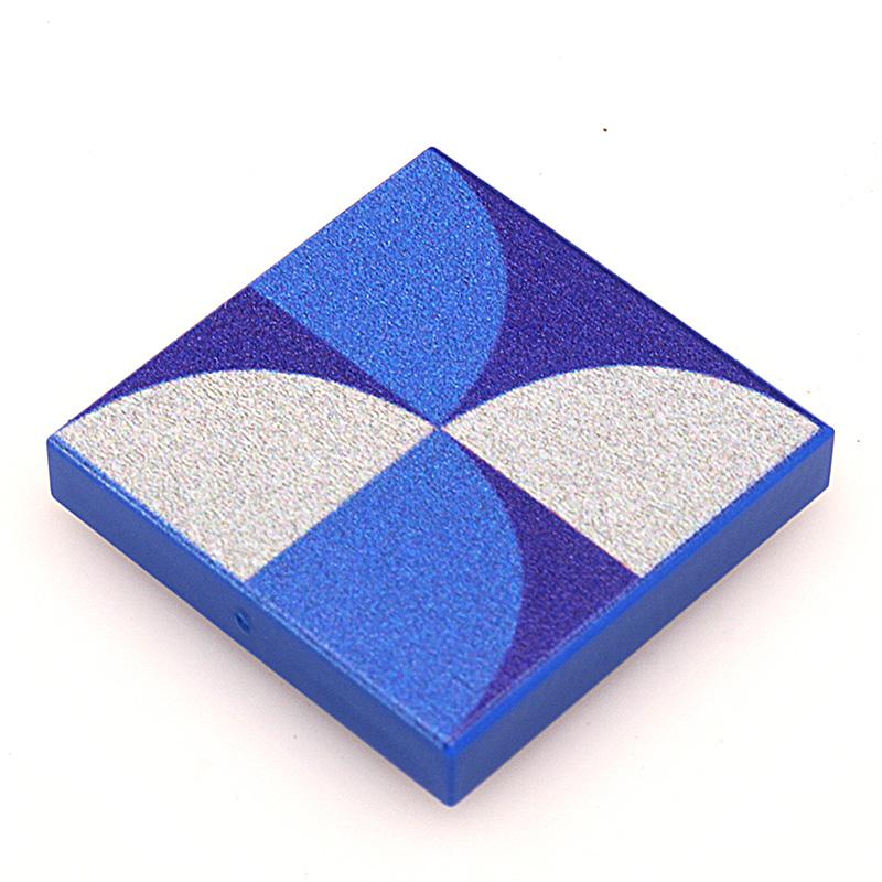 Blue Lightning Scallop Flooring - Custom Printed 2x2 Tile (Online Order Only)