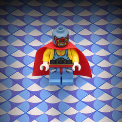 Blue Lightning Scallop Flooring - Custom Printed 2x2 Tile (Online Order Only)
