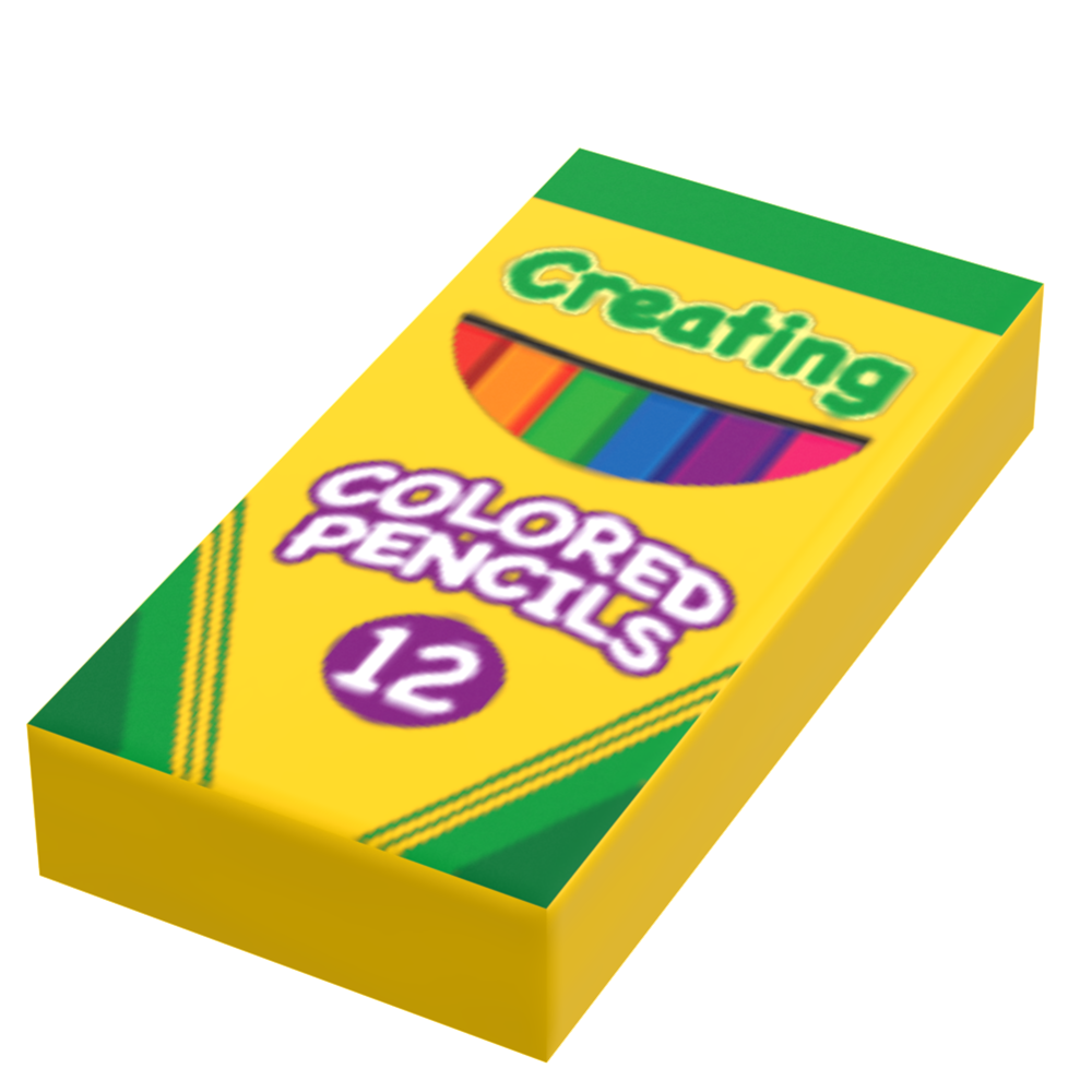 Creating Colored Pencils (1x2 Tile) made using LEGO part - B3 Customs (Online Order Only)