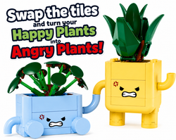 Angry Face Tiles for LEGO Set 10349 Happy Plants (ONLINE ORDER ONLY)