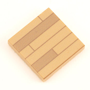Hardwood Flooring (Light) / Basketball Court 2x2 Tile made using LEGO parts -B3 Customs (Online Order Only)