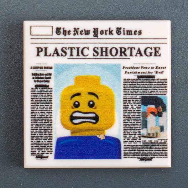 Plastic Shortage, Newspaper - B3 Customs Part (2x2 Tile) (Online Order Only)