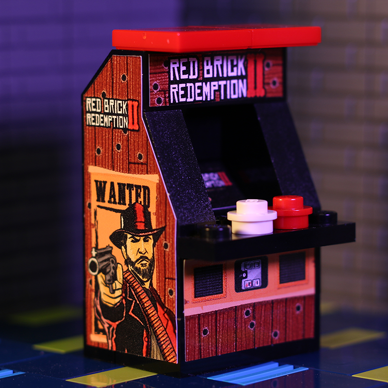 Red Brick Redemption II Minifig Arcade Game made using LEGO parts - B3 Customs (Online Order Only)
