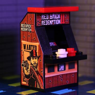 Red Brick Redemption II Minifig Arcade Game made using LEGO parts - B3 Customs (Online Order Only)