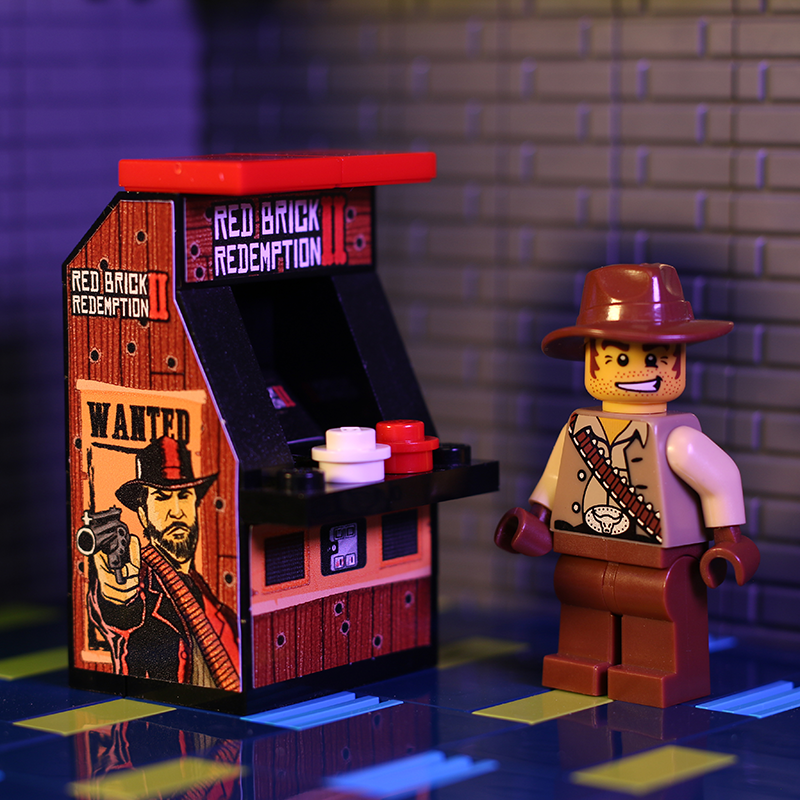 Red Brick Redemption II Minifig Arcade Game made using LEGO parts - B3 Customs (Online Order Only)