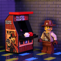 Red Brick Redemption II Minifig Arcade Game made using LEGO parts - B3 Customs (Online Order Only)