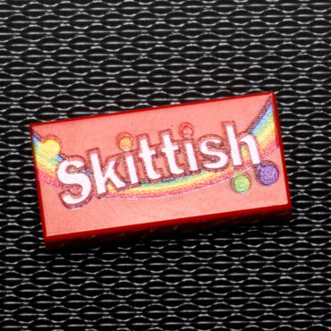 Skittish - Custom Printed Candy 1x2 Tile made using LEGO part (Online Order Only)