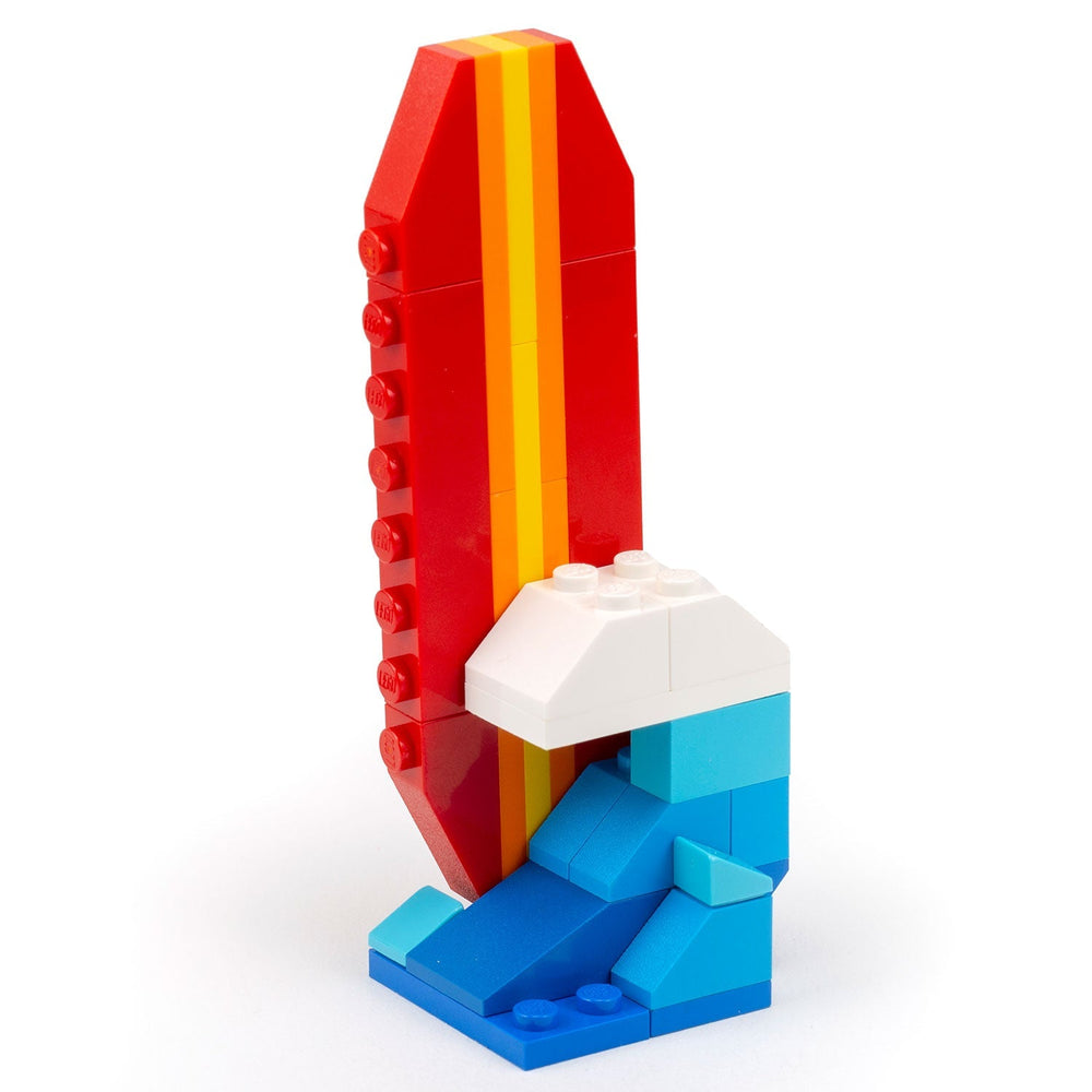 Surfboard with Wave (Summer Fun!) - Custom Building Set (Online Order Only)