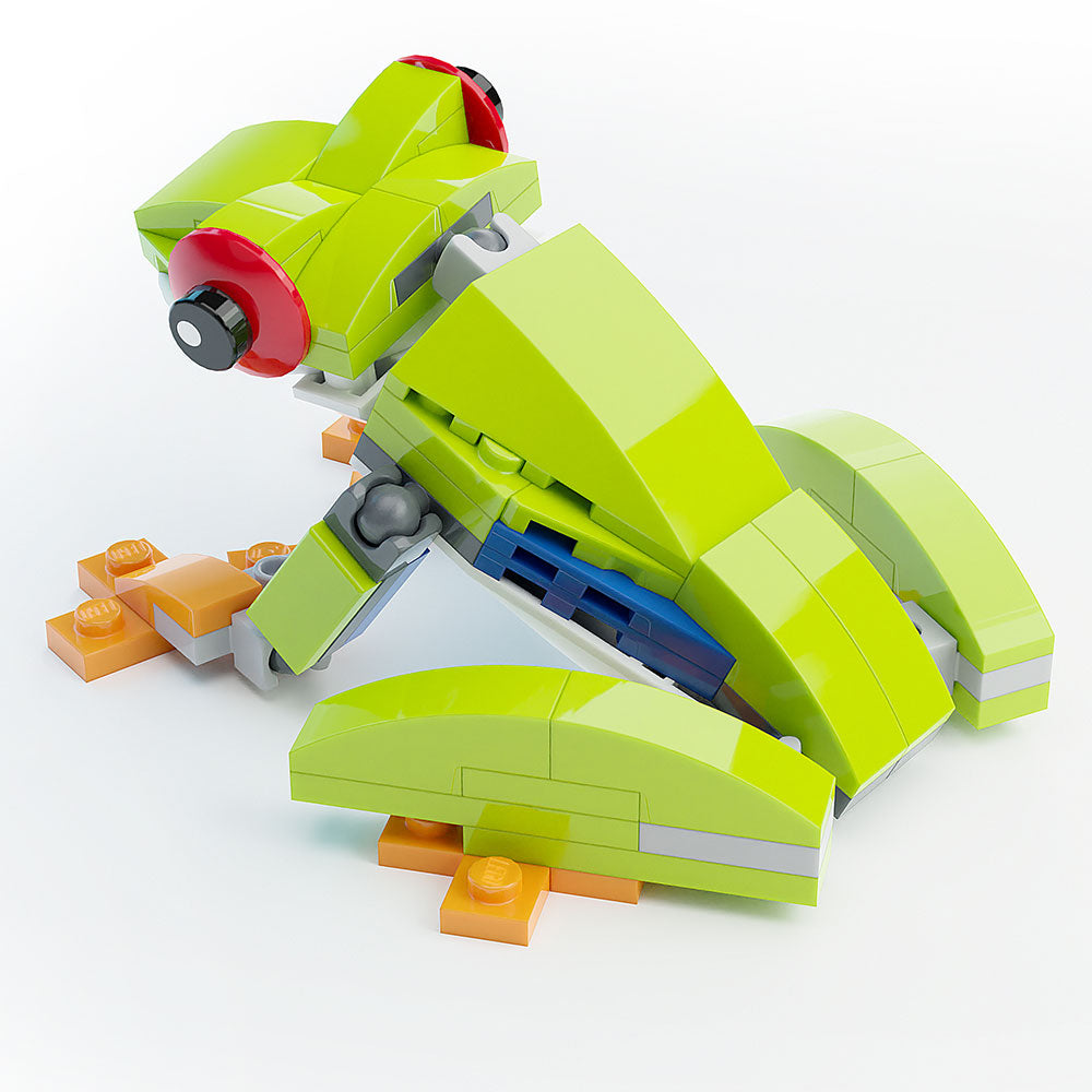 Red-Eye Tree Frog - Custom Building Set made using LEGO parts - B3 Customs (Online Order Only)