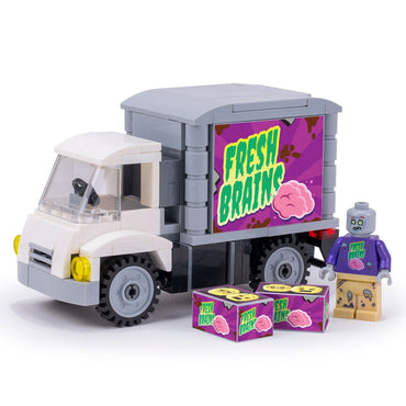Fresh Brains Zombie Delivery Truck w/ Custom Minifig made using LEGO parts - B3 Customs (Online Order Only)