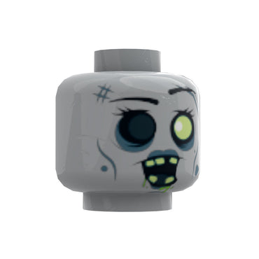 B3 Customs® Zombie #1 Minifig Head (Online Order Only)