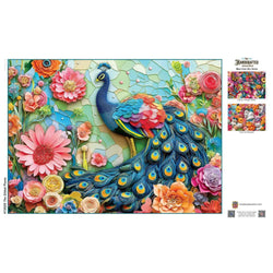 Handcrafted Menagerie - The Gilded Plume 1000 Piece Jigsaw Puzzle