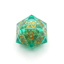 Leprechaun's Gold - Giant D20 Liquid Core DnD Dice Set | Acrylic RPG Gaming Dice (ONLINE ORDER ONLY)