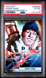 Graded 2024 Leaf Aaron Judge #AN2B46 Anime Nation Series 2 /99 Baseball Card PSA 6 Excellent (ONLINE ORDER ONLY)