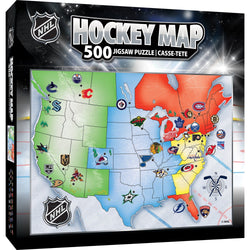NHL - League Map 500 Piece Jigsaw Puzzle (ONLINE ORDER ONLY)