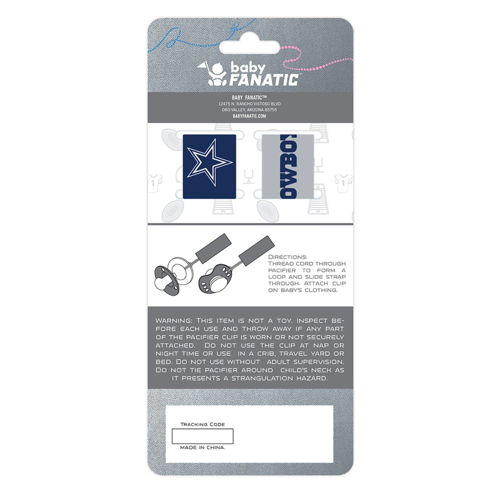 Dallas Cowboys - Pacifier Clip 2-Pack (ONLINE ORDER ONLY)