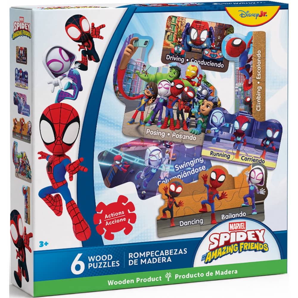 Disney - Spidey & Friends 6-Pack Wood Shaped Puzzles (ONLINE ORDER ONLY)