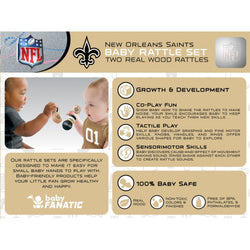 New Orleans Saints - Baby Rattles 2-Pack (ONLINE ORDER ONLY)