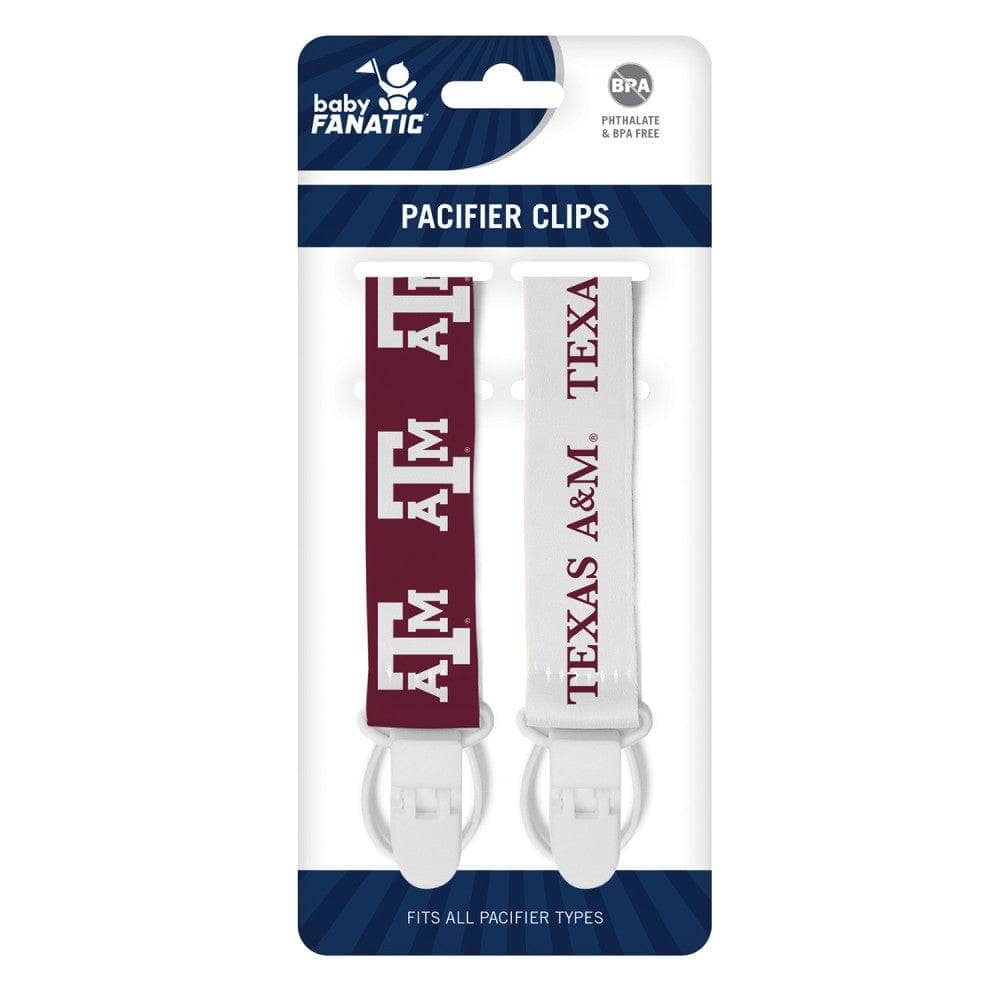 Texas A&M Aggies - Pacifier Clip 2-Pack (ONLINE ORDER ONLY)