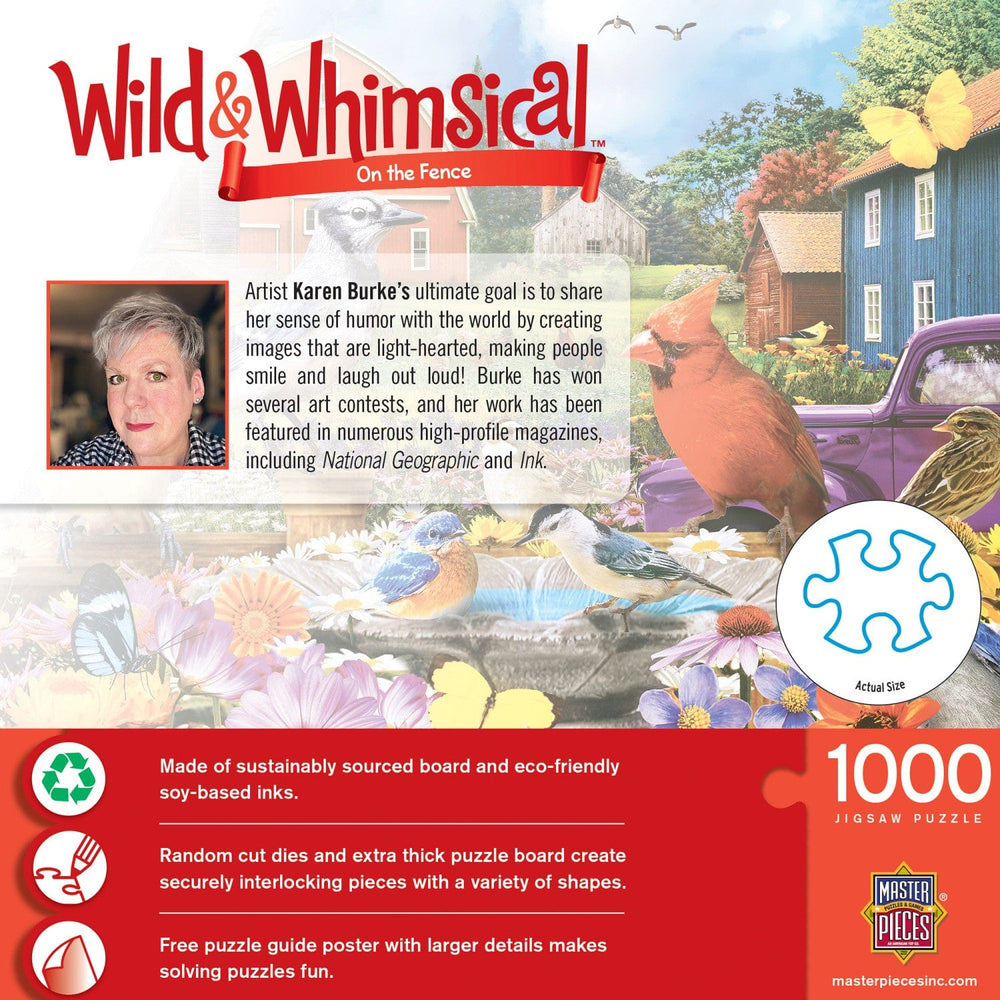 Wild & Whimsical - On The Fence 1000 Piece Jigsaw Puzzle (ONLINE ORDER ONLY)