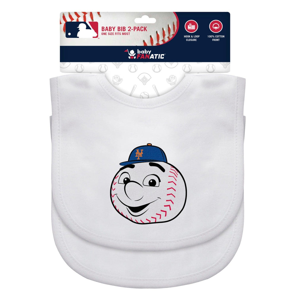 New York Mets - Baby Bibs 2-Pack - Mr. Met (ONLINE ORDER ONLY)