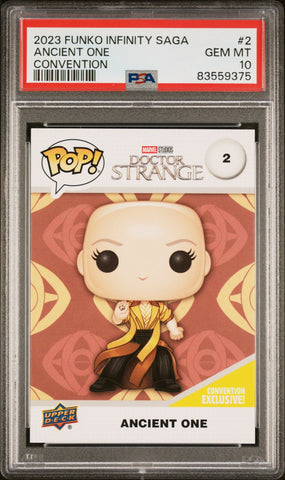 2023 UPPER DECK FUNKO POP MARVEL  ANCIENT ONE CONVENTION #2  PSA 10 (Online Order Only)