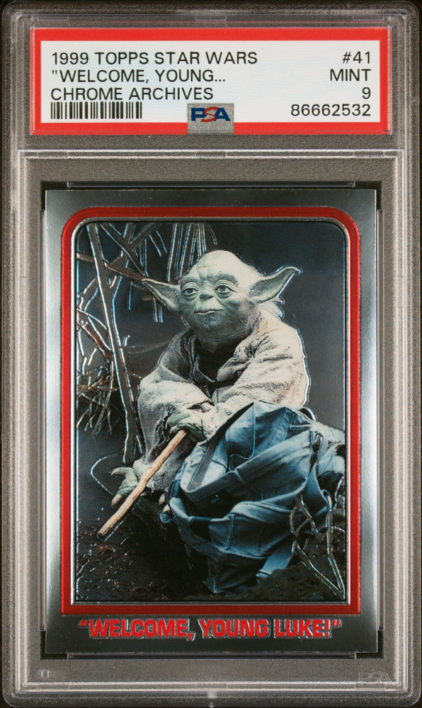 1999 TOPPS CHROME STAR WARS CHROME ARCHIVES "WELCOME, YOUNG... CHROME ARCHIVES #41 - PSA 9 (Online Order Only)