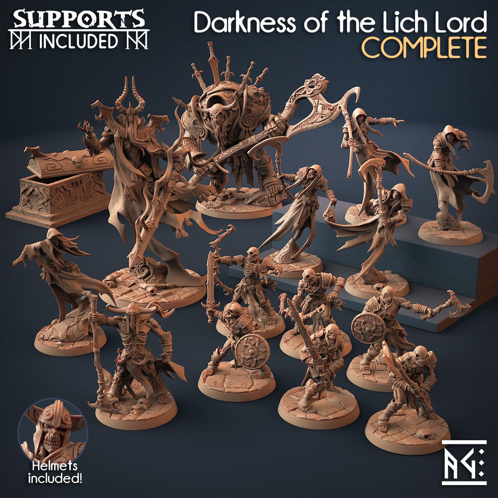 3D Printed Artisan Guild King Skutagaard The Lich Lord Darkness of the Lich Lord 28mm 32mm (Online Only)