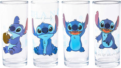 Lilo and Stitch "Blue Flowers" Disney 10oz Set of 4 Glasses (ONLINE ORDER ONLY)