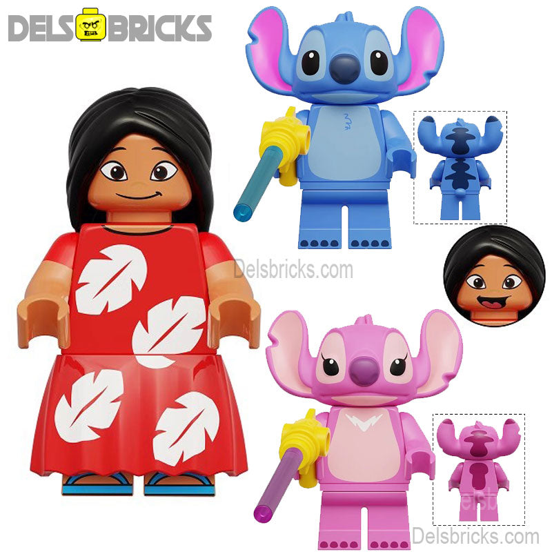 Lilo & Stitch set of 3 Lego Disney Lego Minifigures Custom Toys (ONLINE ORDER ONLY)