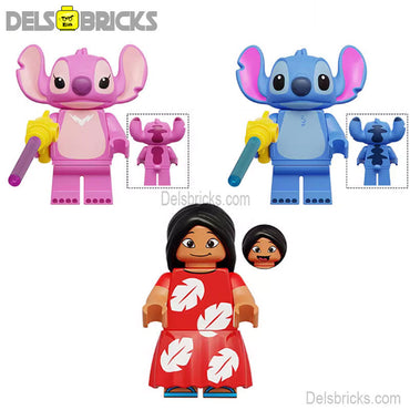 Lilo & Stitch set of 3 Lego Disney Lego Minifigures Custom Toys (ONLINE ORDER ONLY)